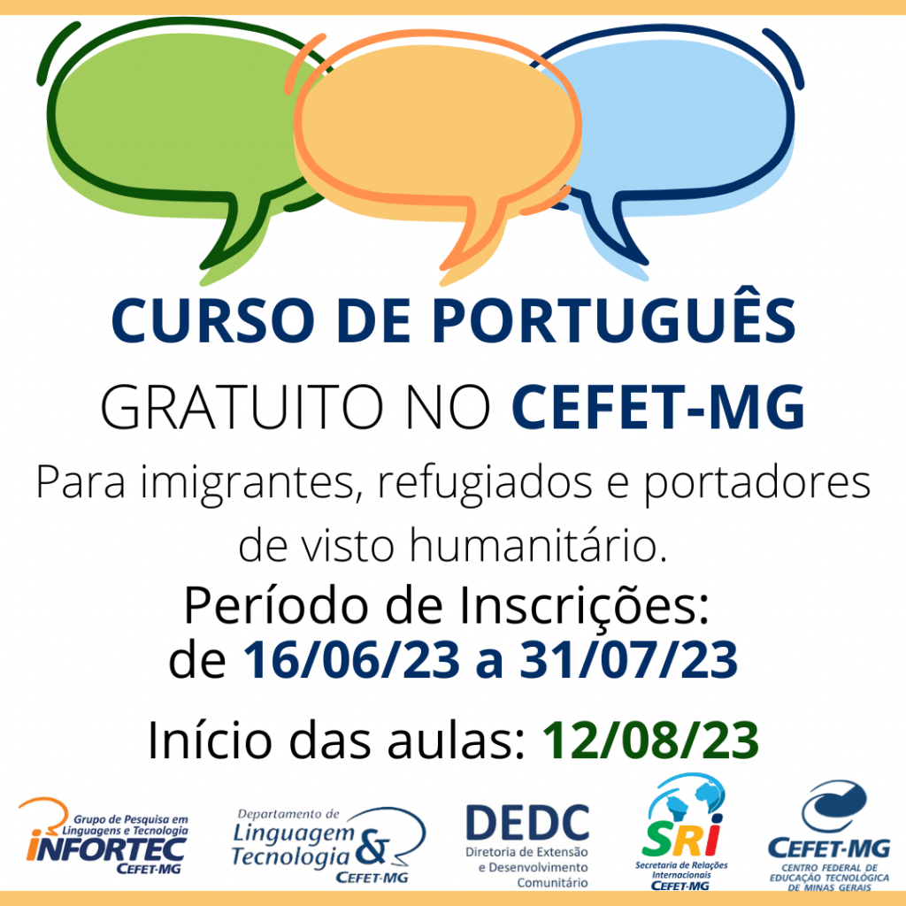 Inscrições abertas para o curso intensivo de Português para